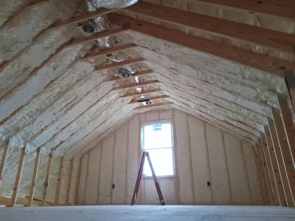 Spray foam roofing application for Crawl Space Insulation project in Canutillo
